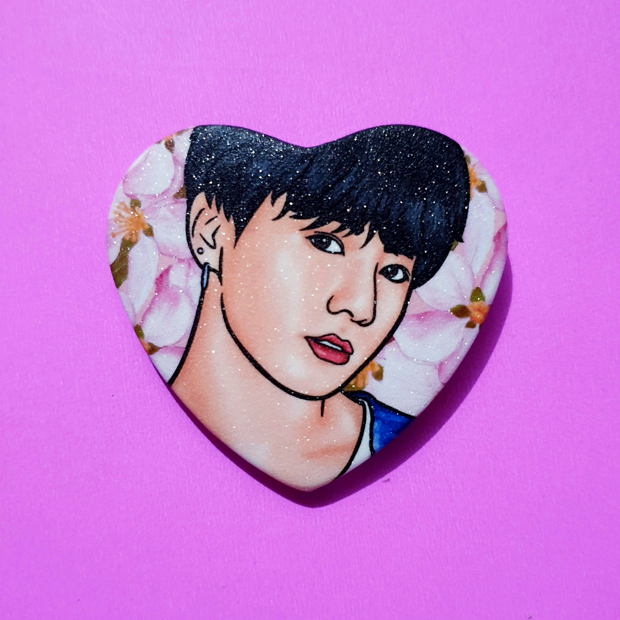 HEART PIN BTS JUNGKOOK