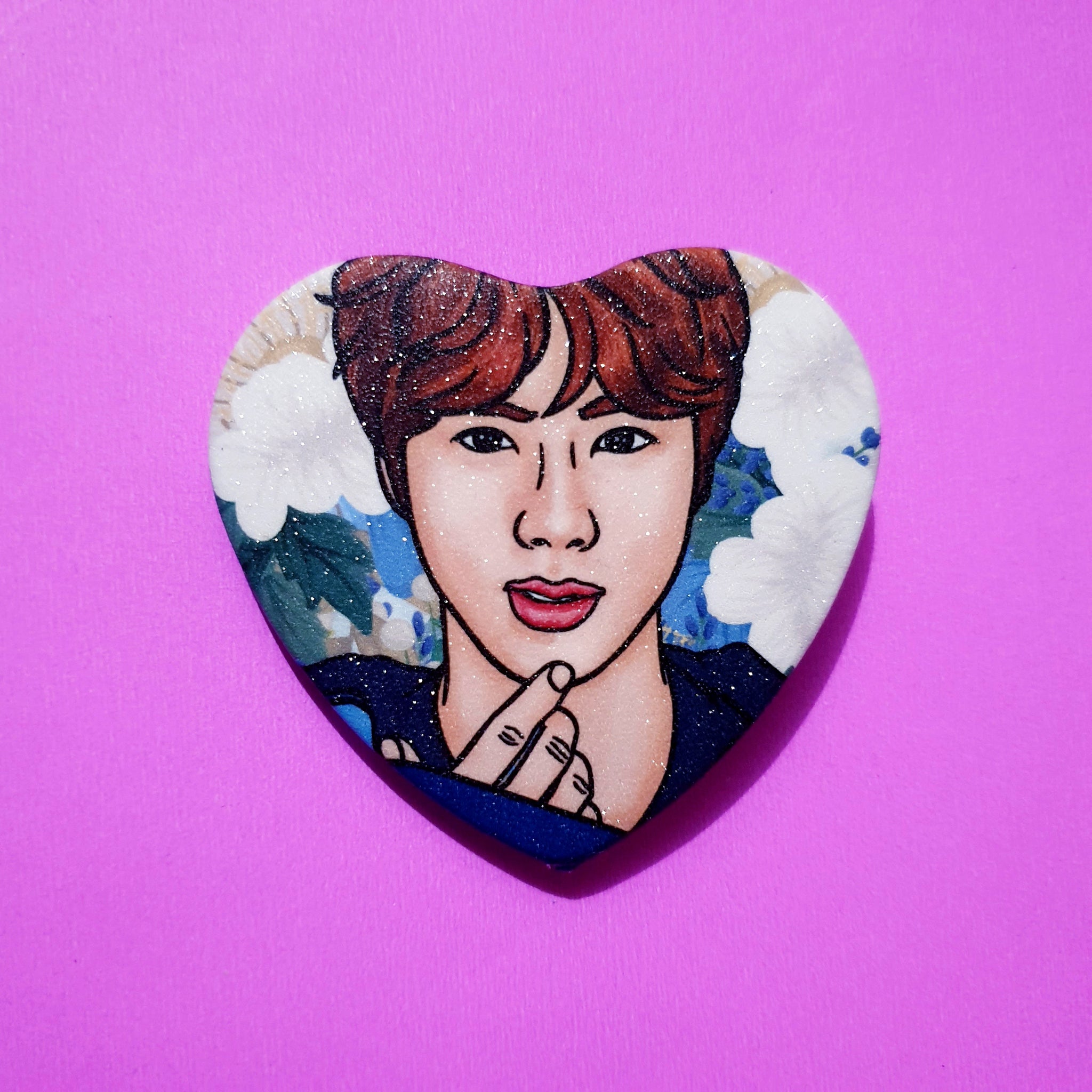 HEART PIN BTS JIN